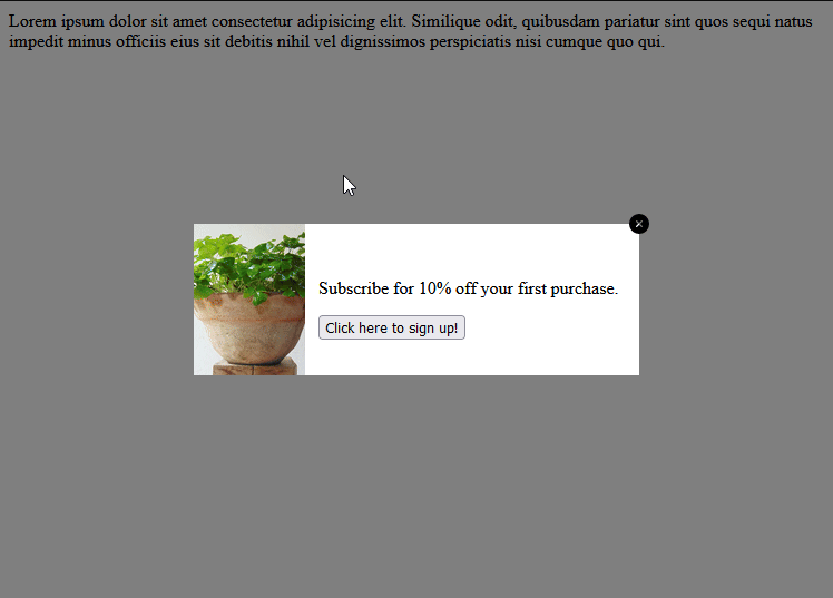 Gif showing proper example